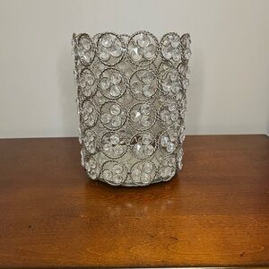 Cylindrical Crystal Decorative Flower Vase, Candle Holder, Wedding Centerpiece